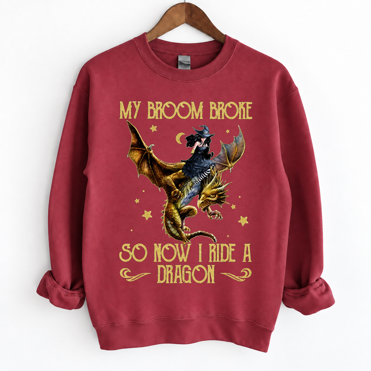 My Broom Broke So Now I Ride A Dragon Crewneck