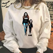 Halloween Custom Family Sweatshirt Mama With Kids Sweatshirt