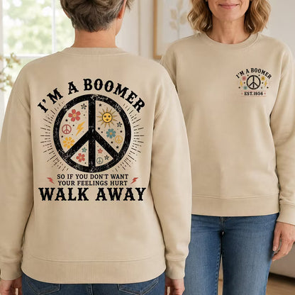 Personalized I’m A Boomer Walk Away Double-Sided Sweatshirt