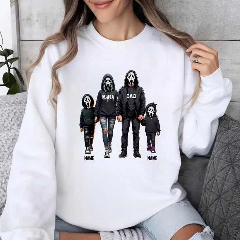 Ghostface Mask Edition Halloween Custom Family Sweatshirt