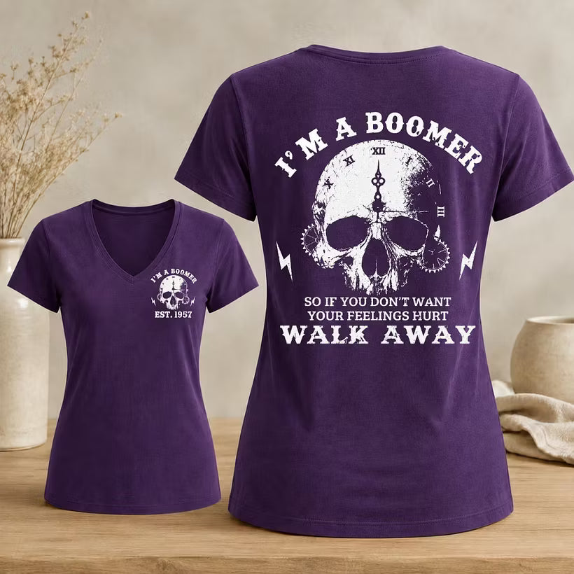 Personalized I’m A Boomer Walk Away V-neck