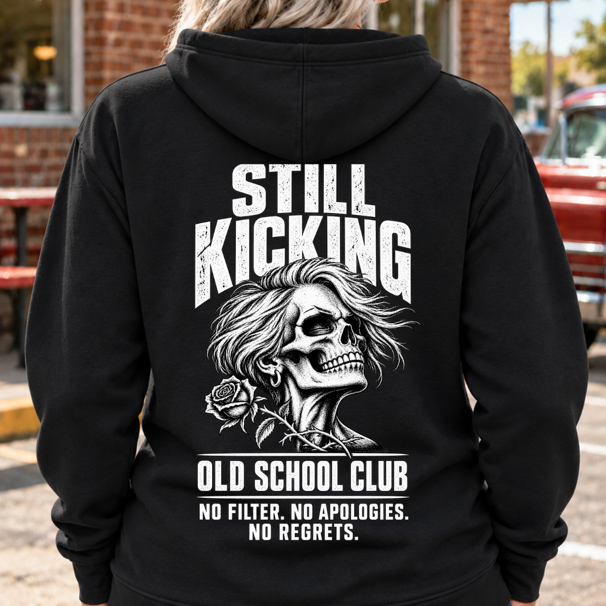 Still Kicking Old School Club Skull EST Shirts
