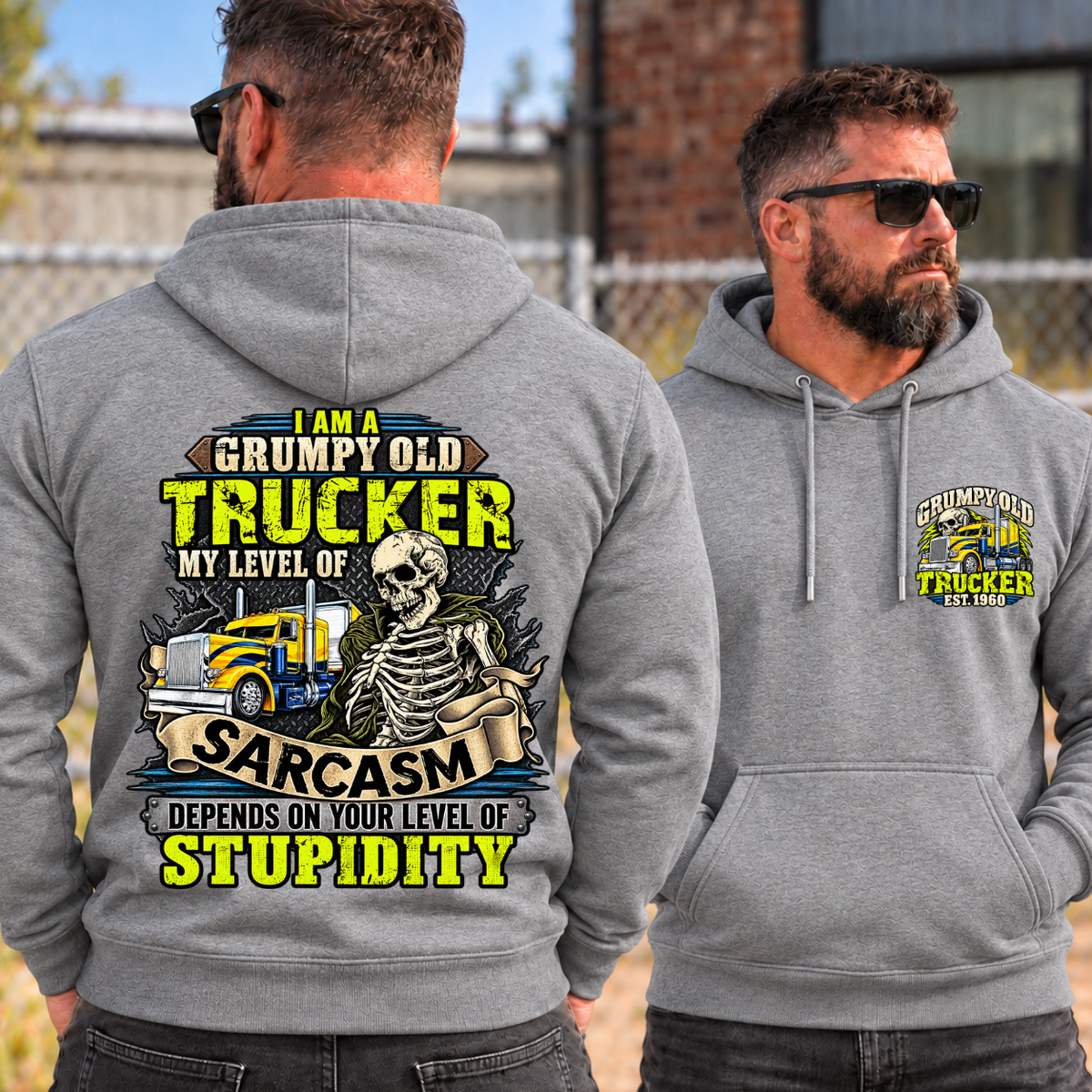 Personalized Grumpy Old Trucker Sarcasm EST Shirts