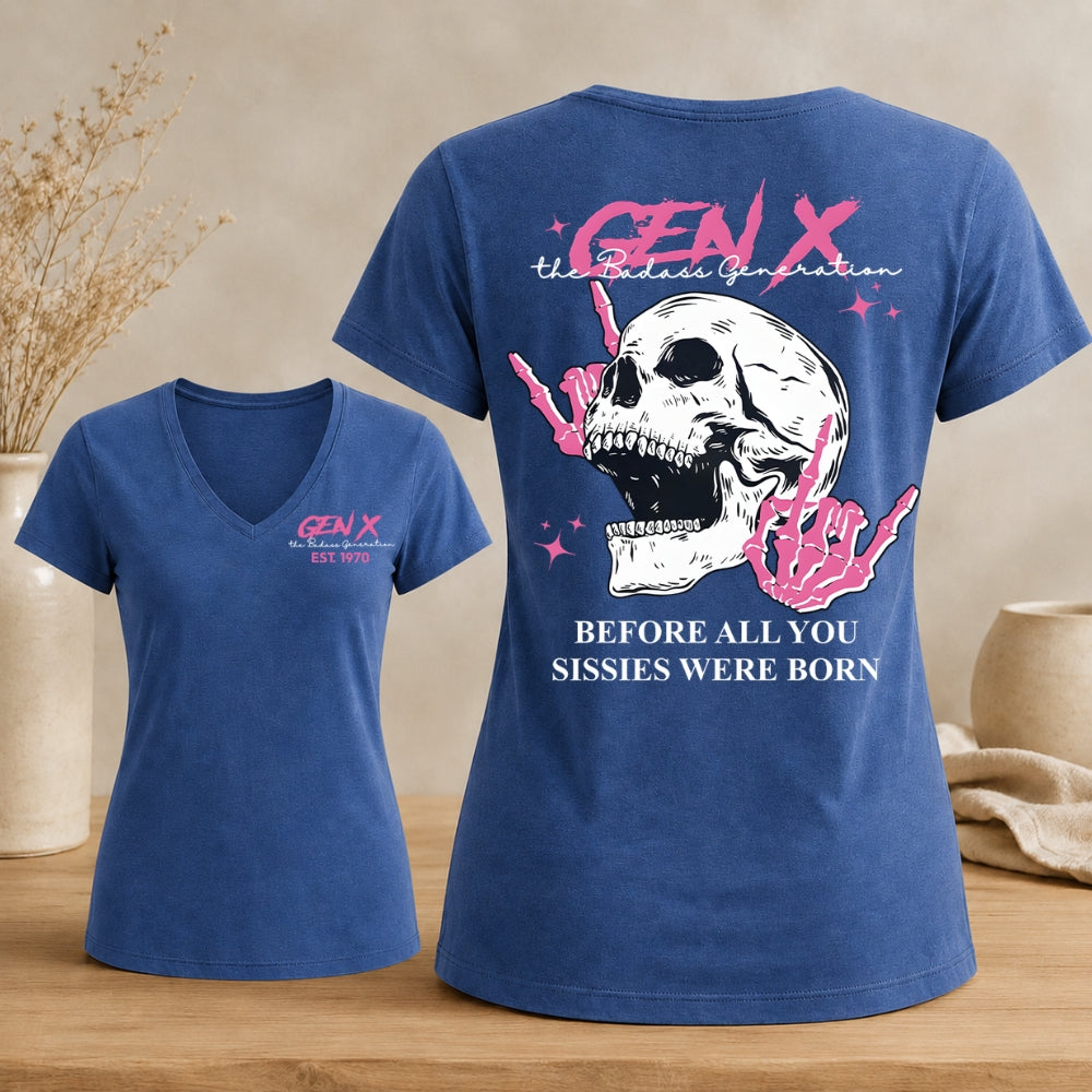 Personalized Gen X Badass Generation V-neck