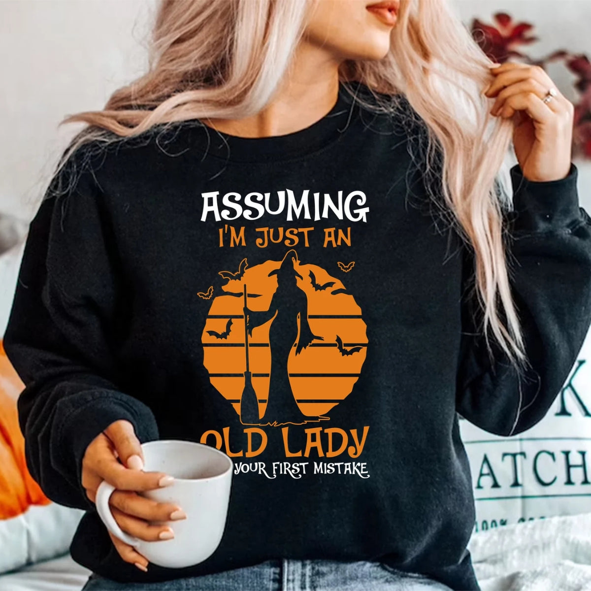 Assuming I’m Just An Old Lady Witch Halloween Shirts