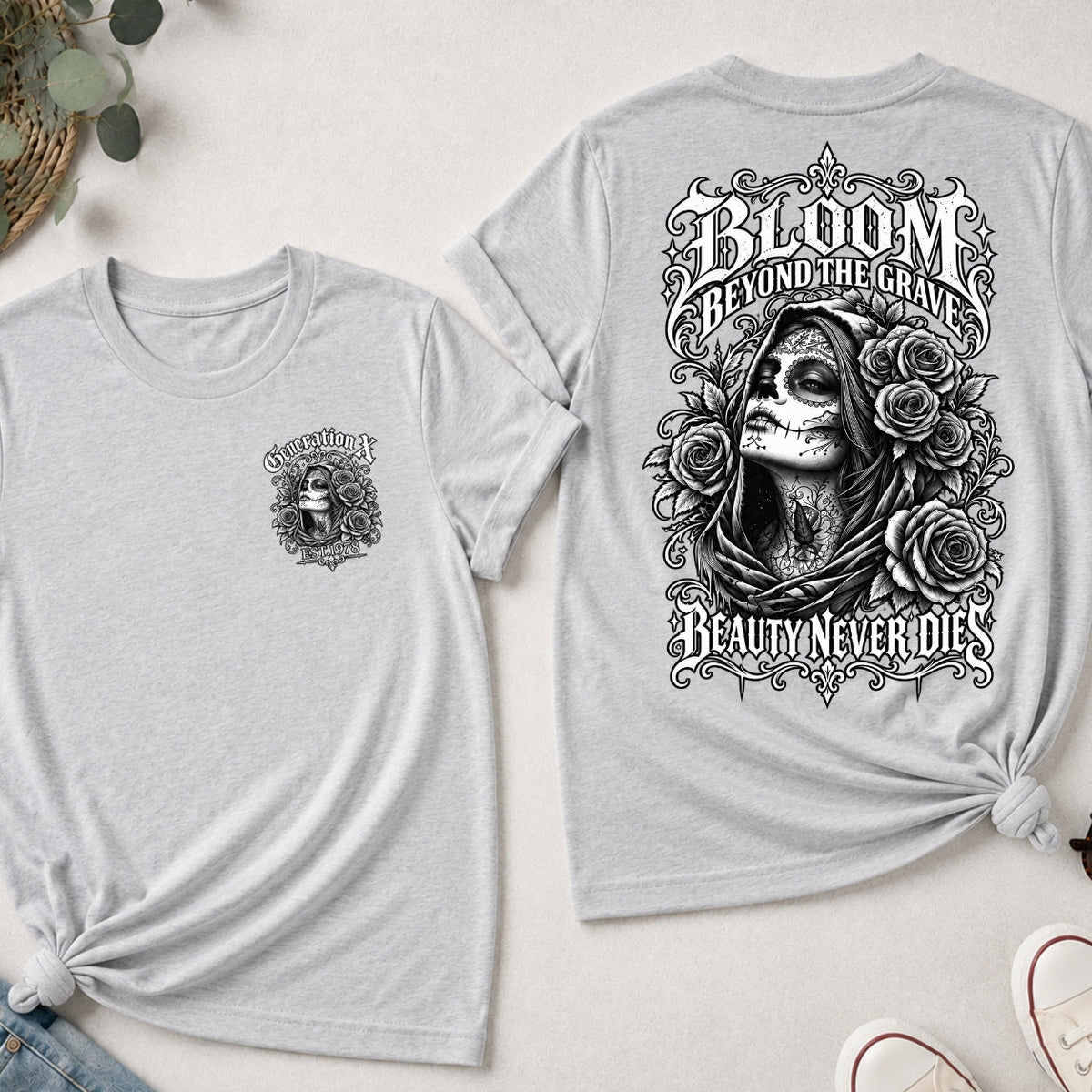 Personalized Beauty Never Dies Skull Graphic Shirt