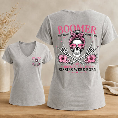 Personalized Boomer Badass Generation V-neck