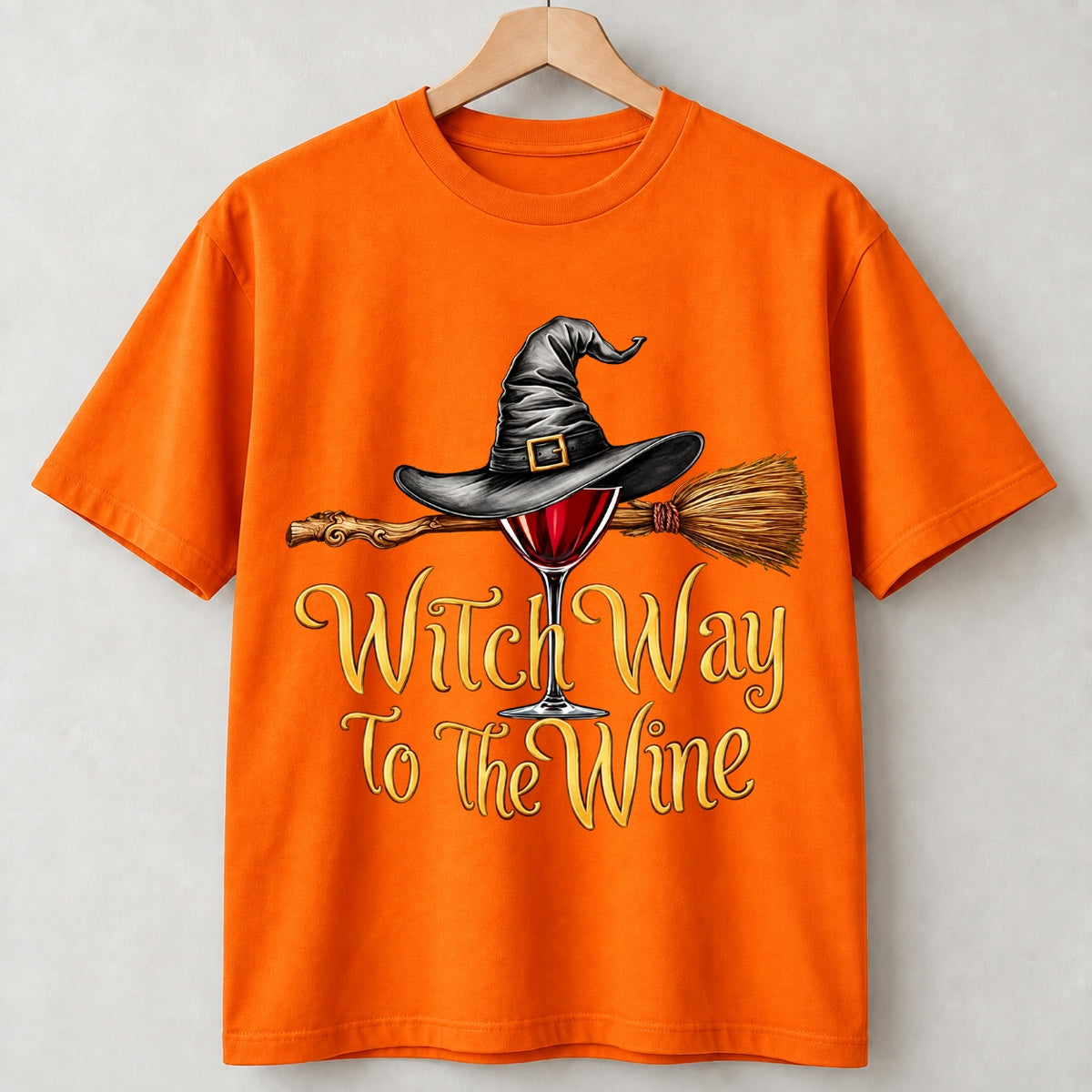 Funny Halloween Wine Lover Witch Way To The Wine Shirts