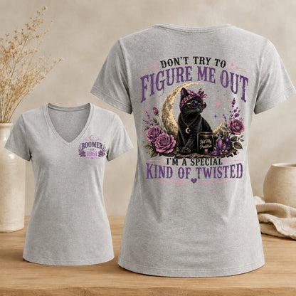 Boomer Don’t Try To Figure Me Out Cat V-neck