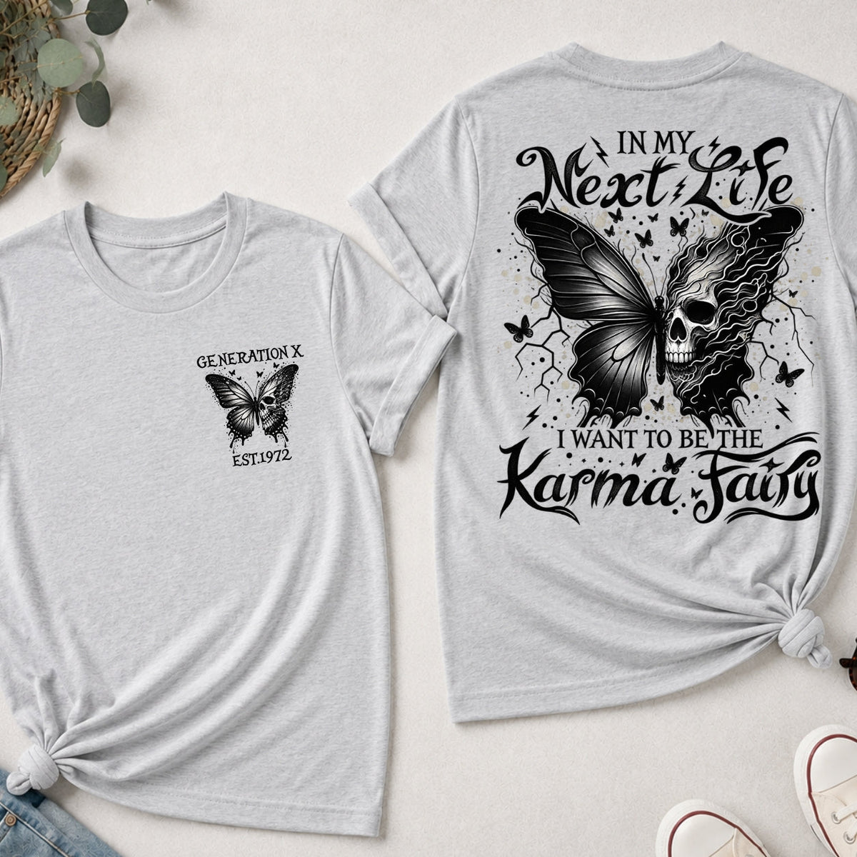 Karma Fairy Skull Butterfly Custom Generation Shirts