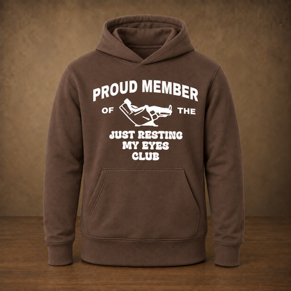 Funny Dad Shirt, Just Resting My Eyes Tee Hoodie