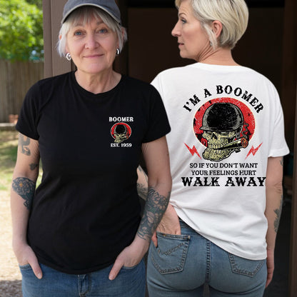 Boomer Walk Away Skull Graphic EST Shirts