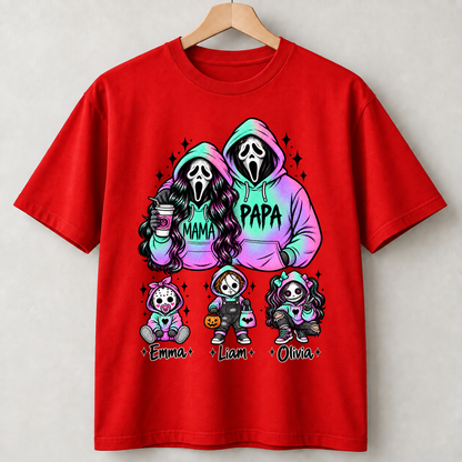 Custom Ghostface Mama&Papa Sweatshirt with Kids Name