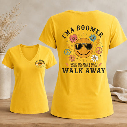 Personalized I Am A Boomer Woman's V-neck