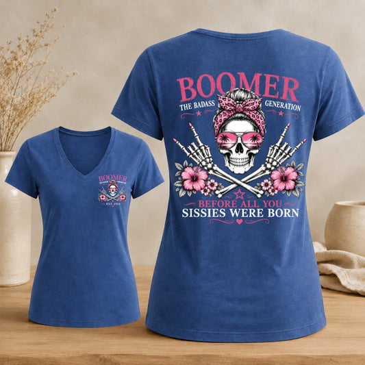 Personalized Boomer Badass Generation V-neck