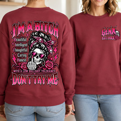 I'm A Bitch Don't Try Me EST V-neck T-Shirt,Sweatshirt