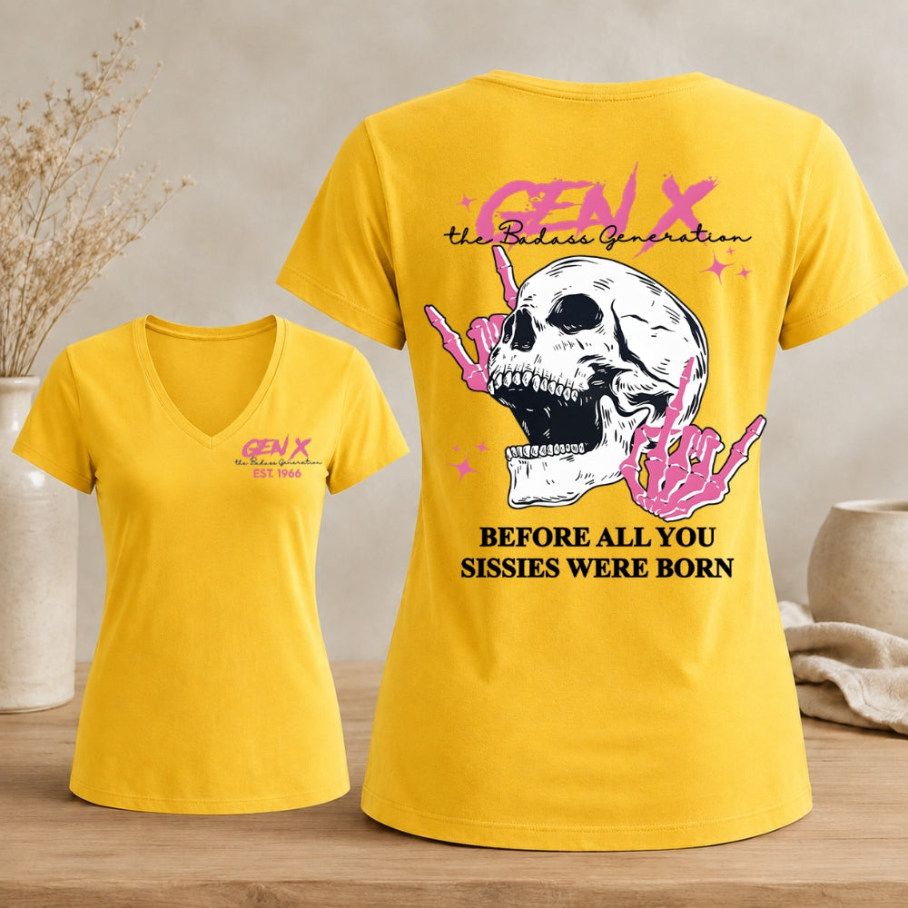 Personalized Gen X Badass Generation V-neck