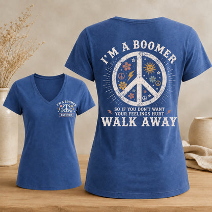 Personalized I’m A Boomer Walk Away V-neck