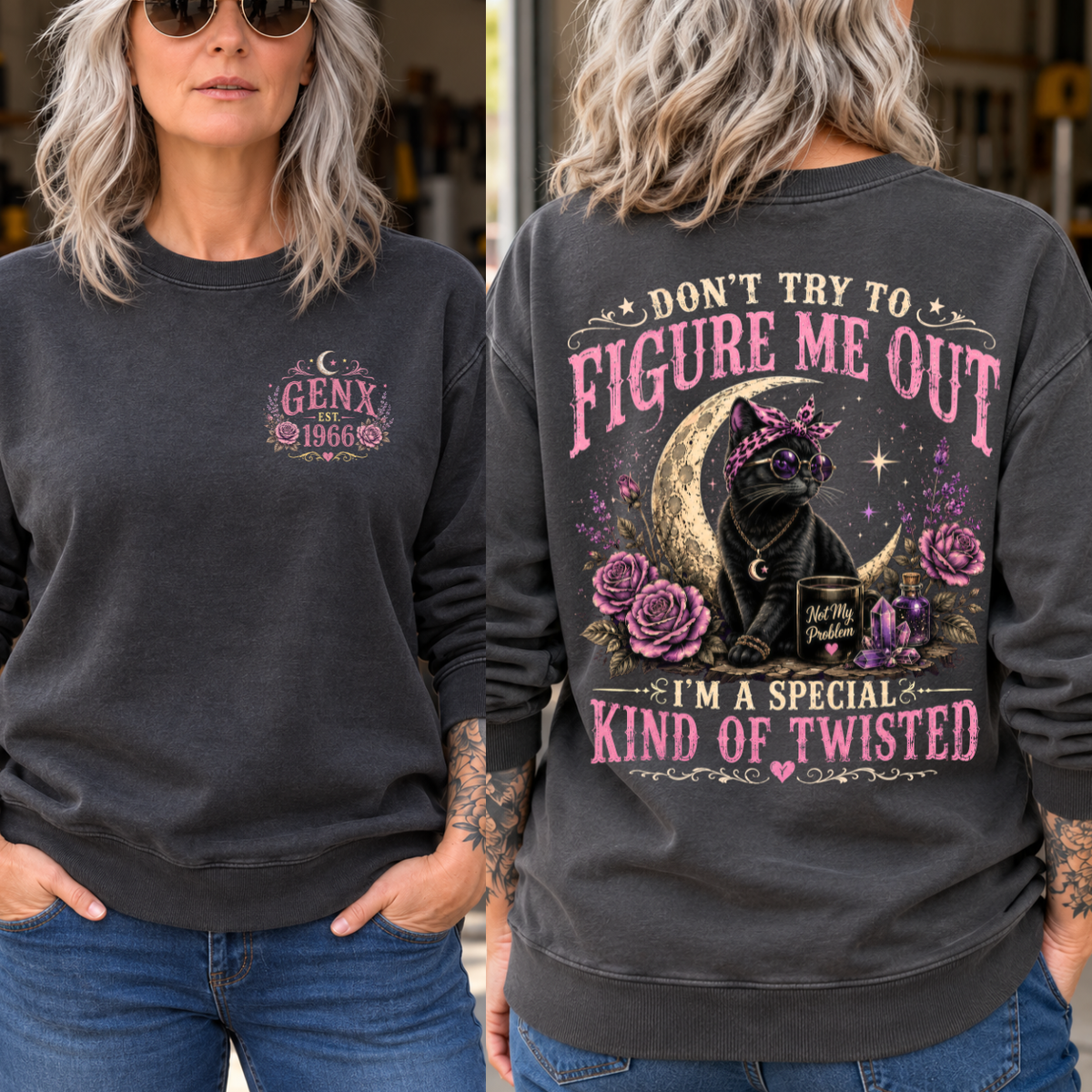 Don’t Try To Figure Me Out Cat EST Shirts