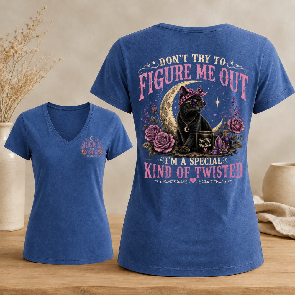 Personalized Gen X Don’t Try to Figure Me Out V-neck