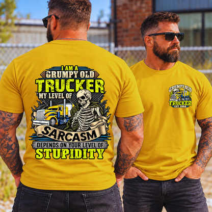 Personalized Grumpy Old Trucker Sarcasm EST Shirts