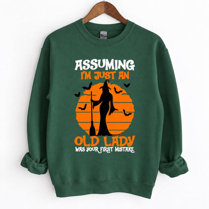 Assuming I’m Just An Old Lady Witch Halloween Shirts