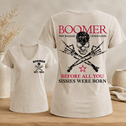 Boomer Custom Year Woman's V-neck