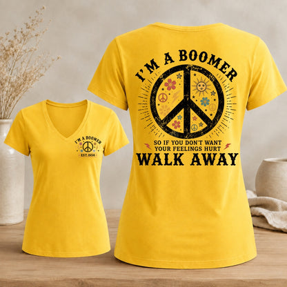 Personalized I’m A Boomer Walk Away V-neck