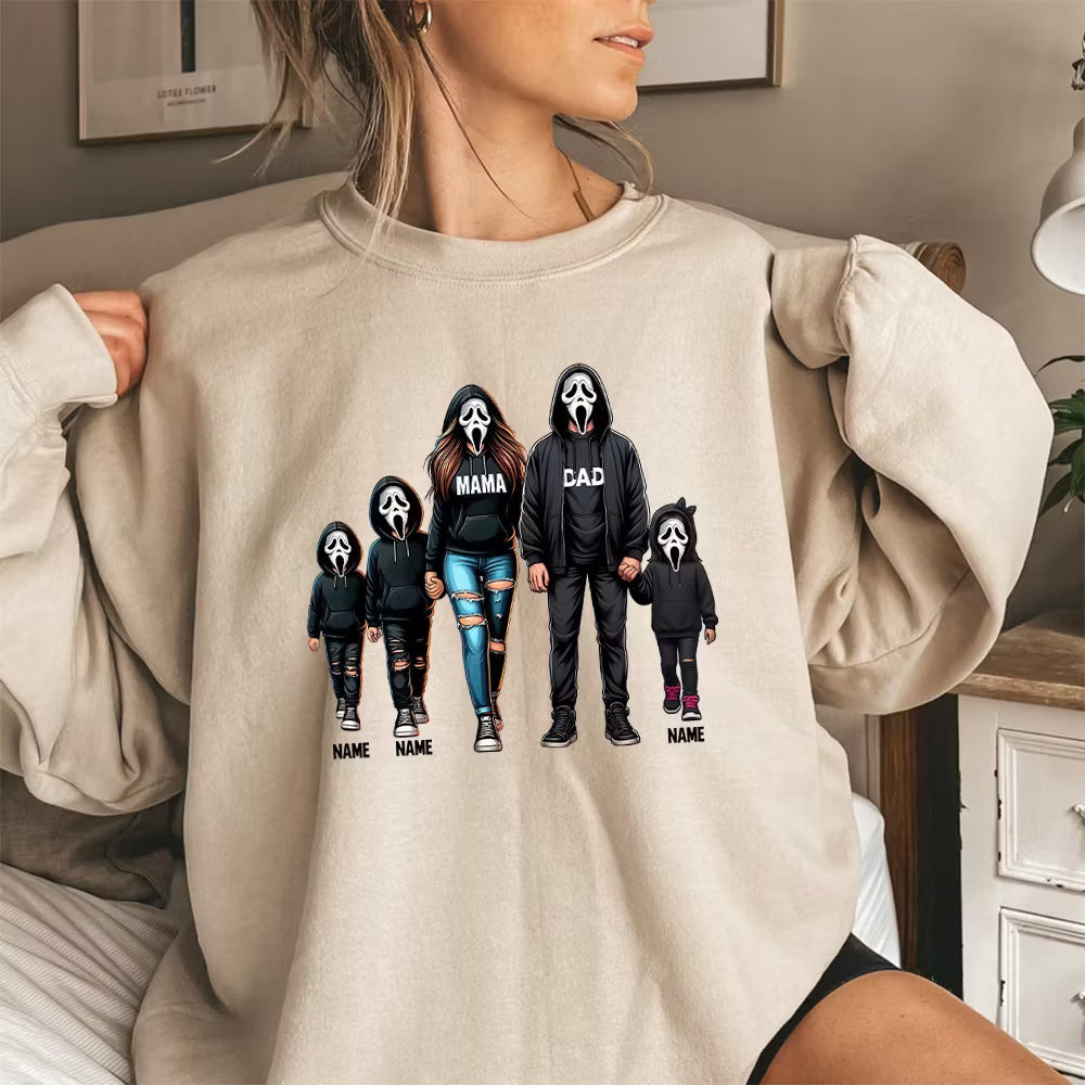 Ghostface Mask Edition Halloween Custom Family Sweatshirt