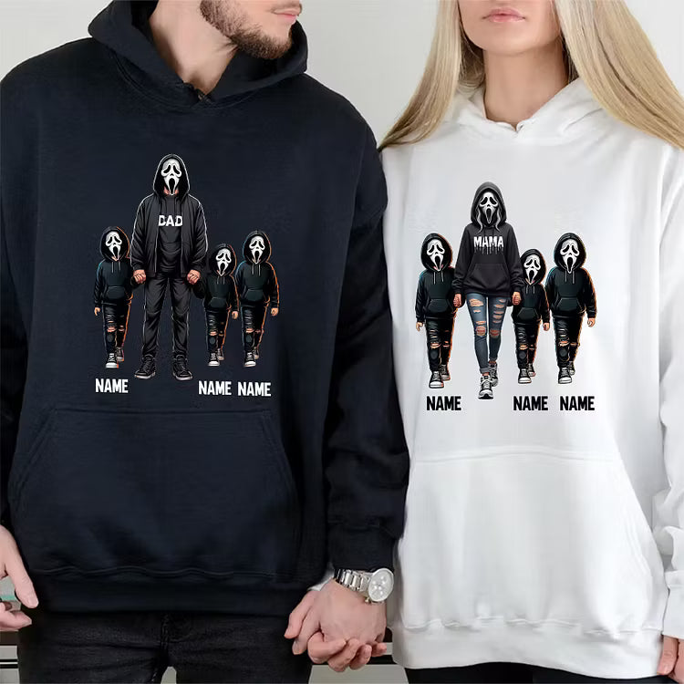 Custom Mama & Kids Ghostface Mask Sweatshirt, T-shirt