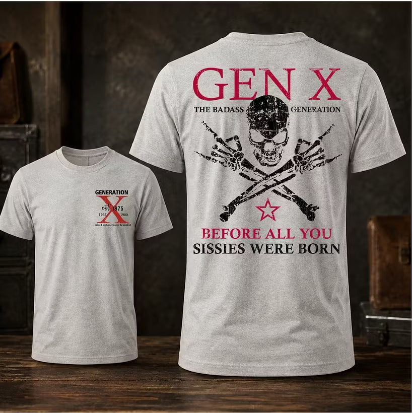 The Badass Generation X Personalized Year T-Shirt