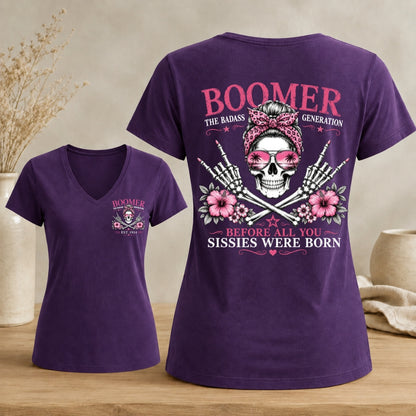Personalized Boomer Badass Generation V-neck