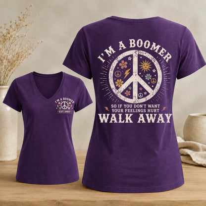Personalized I’m A Boomer Walk Away V-neck