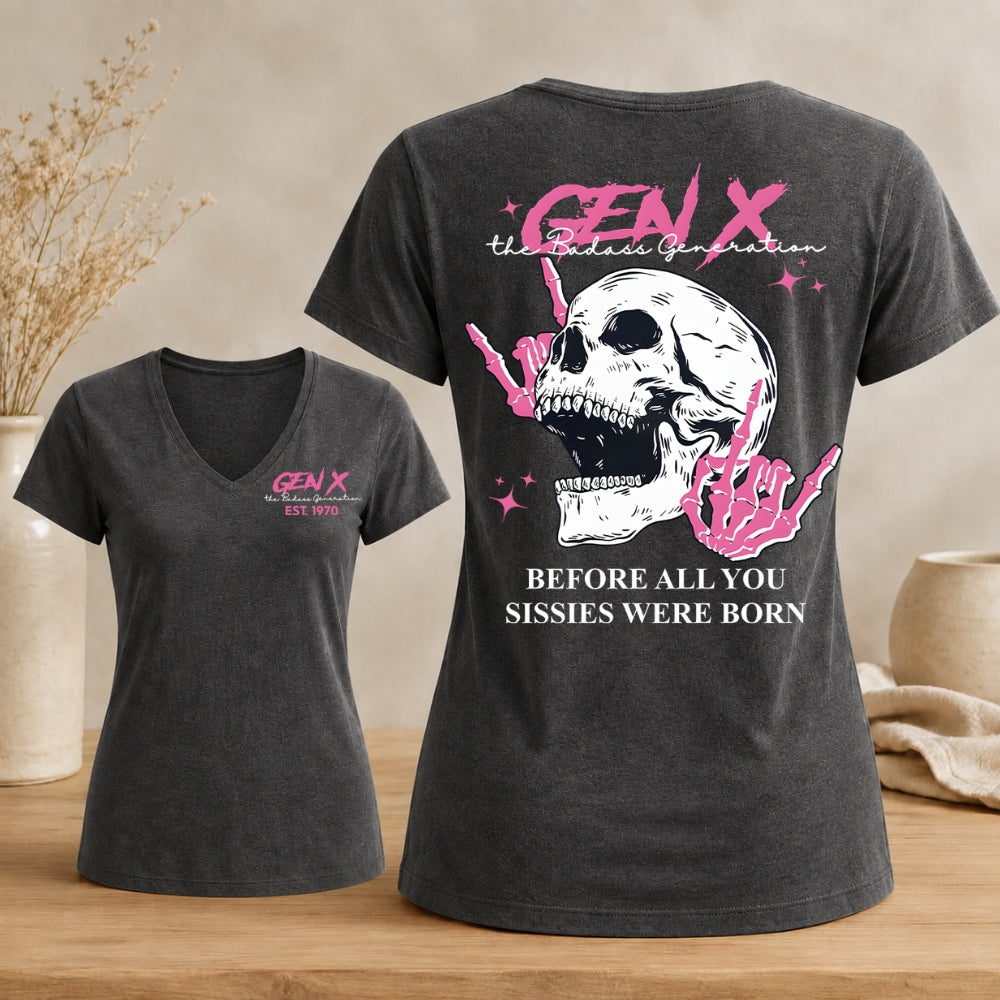 Personalized Gen X Badass Generation V-neck