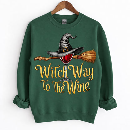 Funny Halloween Wine Lover Witch Way To The Wine Shirts