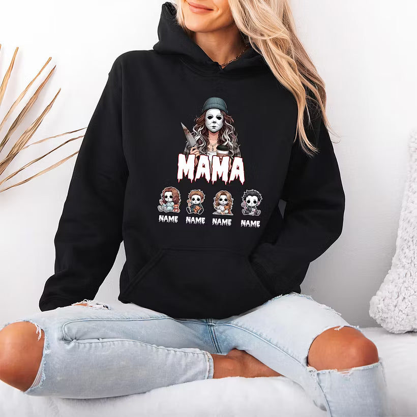 Custom Halloween Horror Mama Dada Sweatshirt ,T-shirt