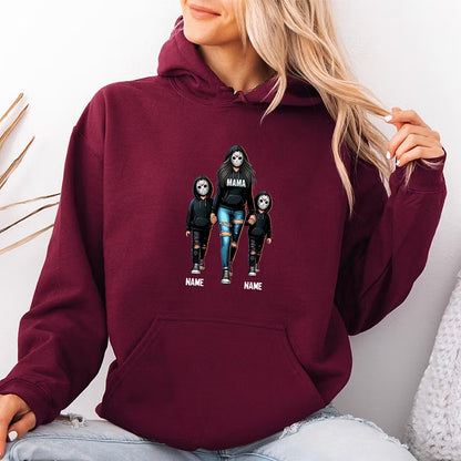 Halloween Custom Family Sweatshirt Mama With Kids Sweatshirt