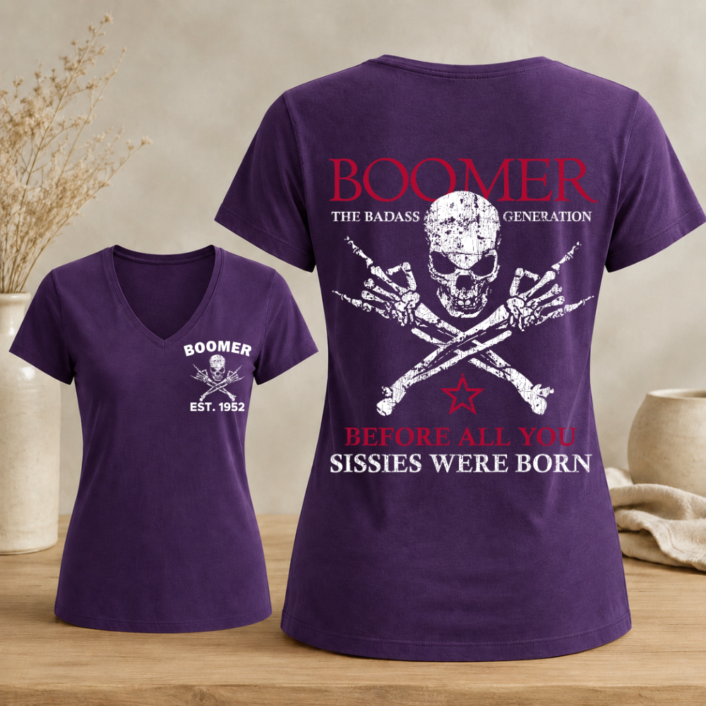 Boomer Custom Year Woman's V-neck