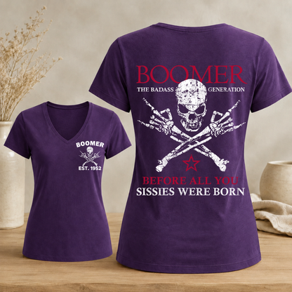 Boomer Custom Year Woman's V-neck