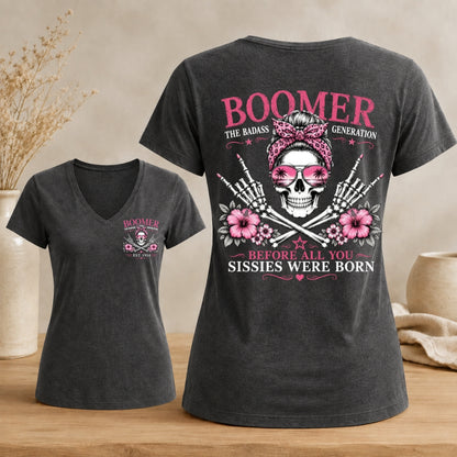Personalized Boomer Badass Generation V-neck