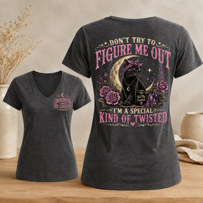 Boomer Don’t Try To Figure Me Out Cat V-neck