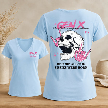 Personalized Gen X Badass Generation V-neck