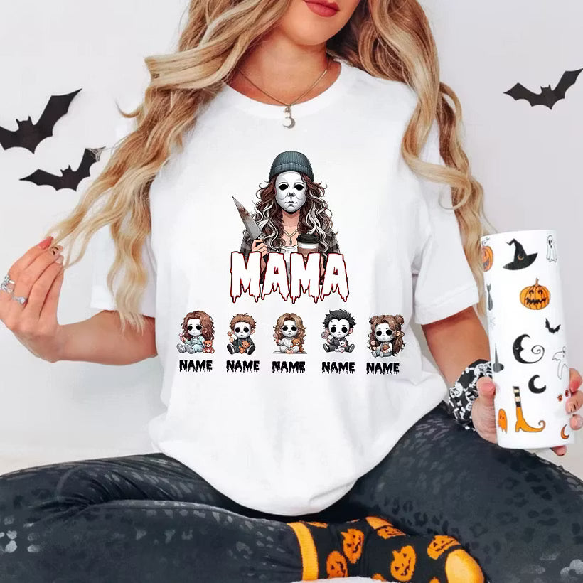 Custom Halloween Horror Mama Dada Sweatshirt ,T-shirt