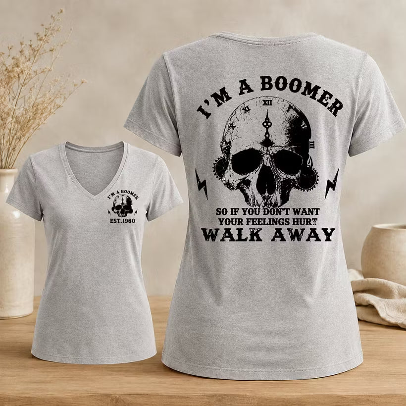 Personalized I’m A Boomer Walk Away V-neck