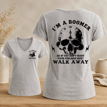 Personalized I’m A Boomer Walk Away V-neck