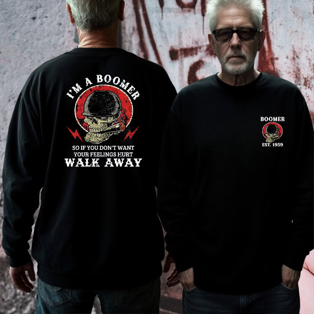 Boomer Walk Away Skull Graphic EST Shirts