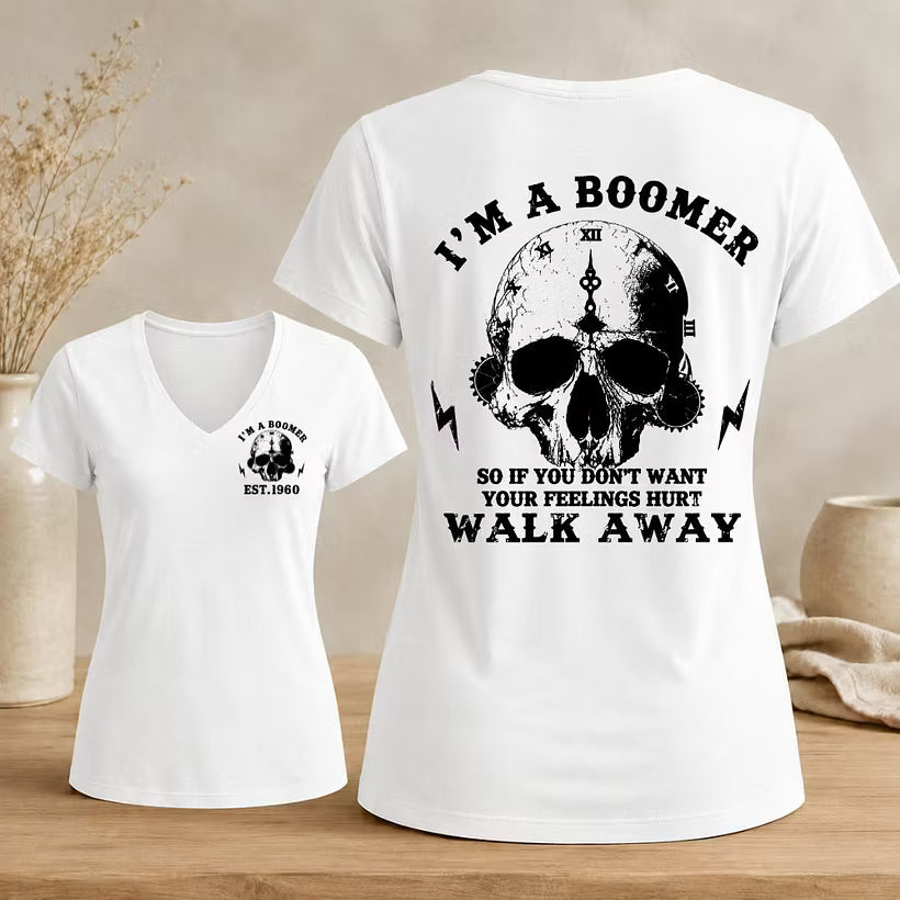 Personalized I’m A Boomer Walk Away V-neck