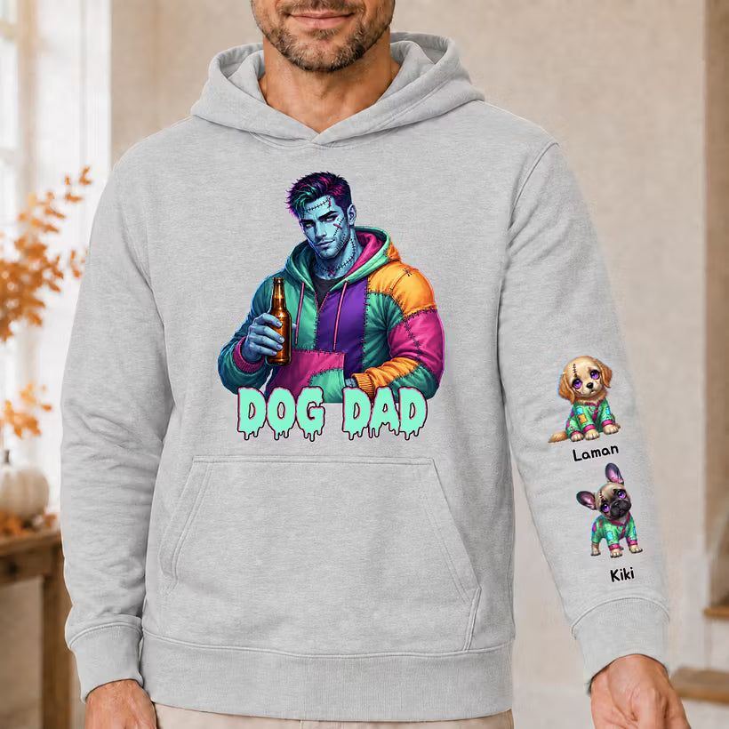 Custom Halloween MAMA Sweatshirt with Names on the Sleeve