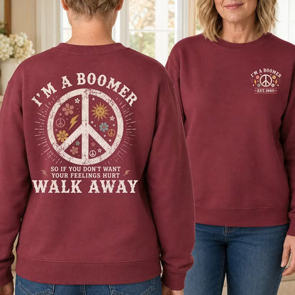 Personalized I’m A Boomer Walk Away Double-Sided Sweatshirt