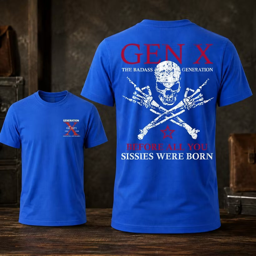 The Badass Generation X Personalized Year T-Shirt